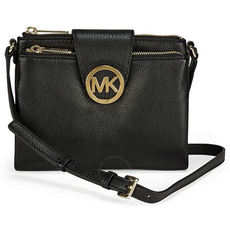 michael kors crossbody black purse|michael kors black quilted handbags.